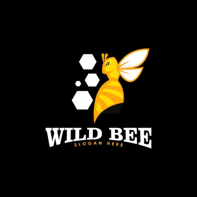 Bee logo design vector