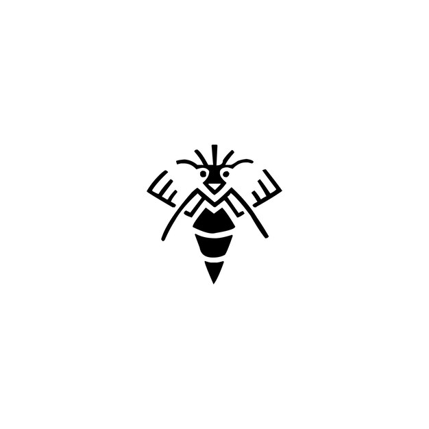 Vector bee logo design