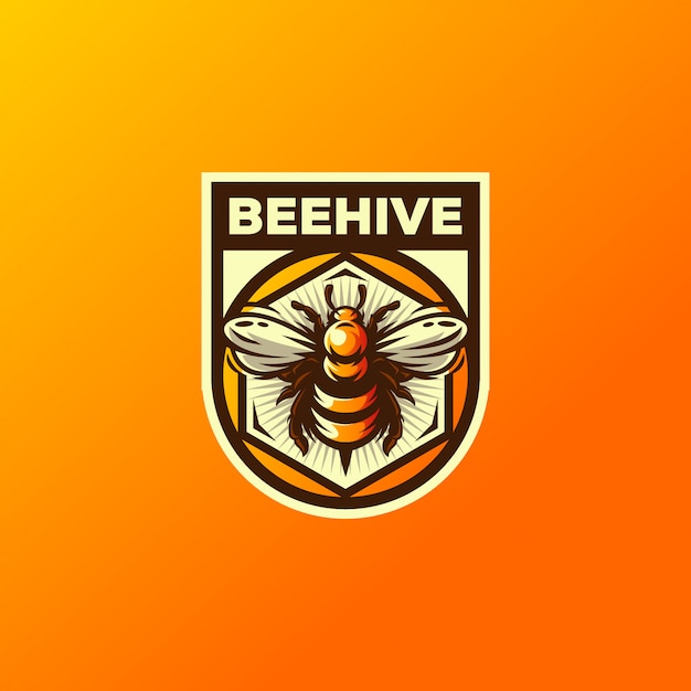 Vector bee logo design