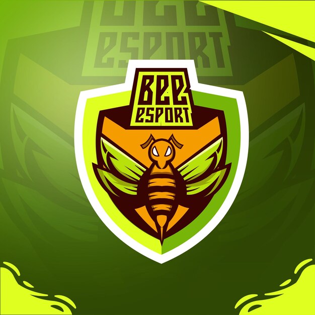 Vector bee logo esport