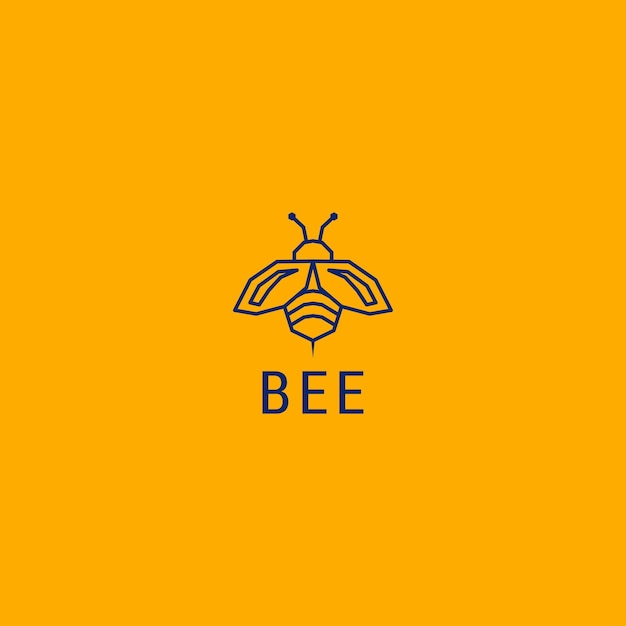 Bee logo icon design template luxury premium vector