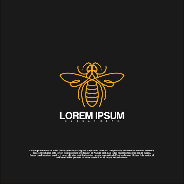蜂のロゴのアイコン ベクトル イラスト デザイン蜂の動物のロゴのモダンなコンセプト