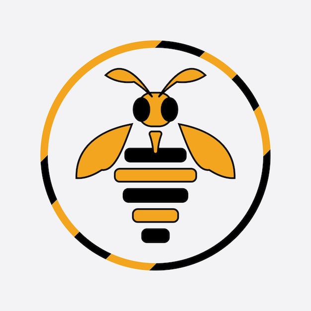 Bee logo illustraties design icoon