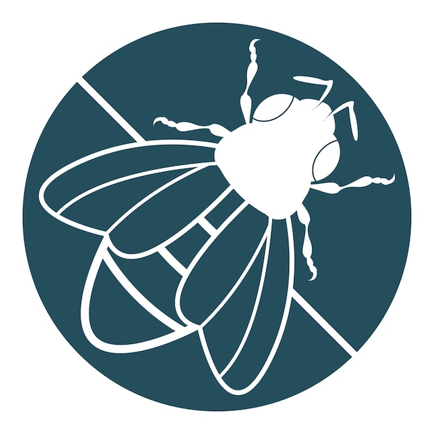 Bee logo illustraties design icoon