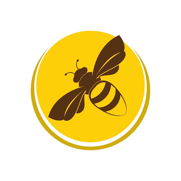 Bee logo illustraties design icoon