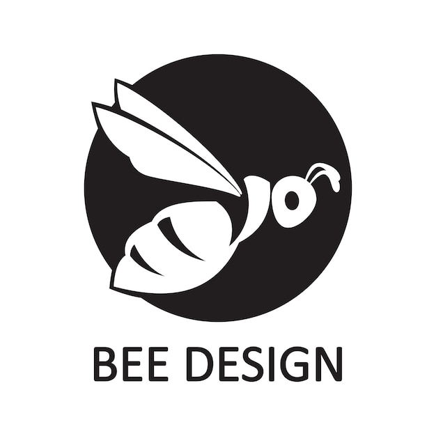 Bee logo illustraties design icoon