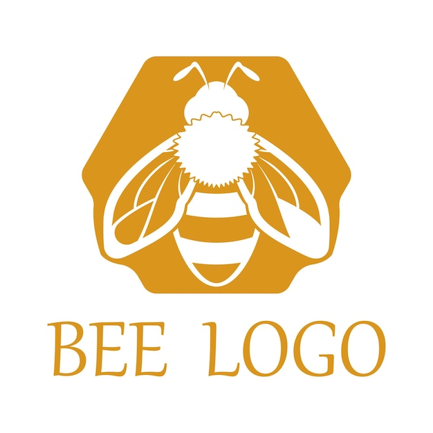 Bee logo illustraties design icoon