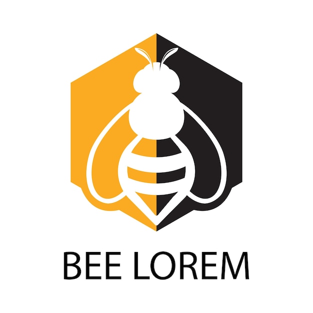 Vector bee logo illustrations design icon