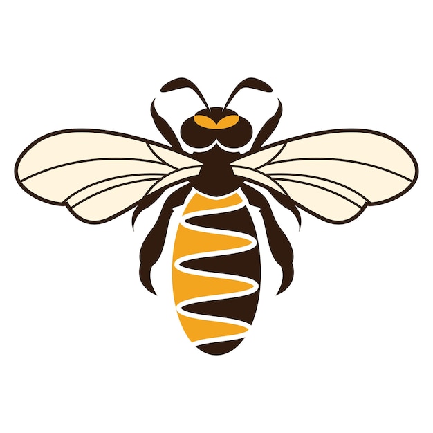 Vector bee logo illustrations design icon