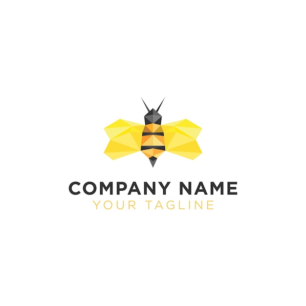 bee logo low poly