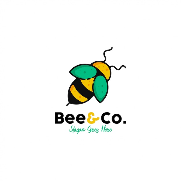 Bee logo sjabloon vector