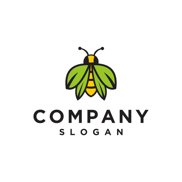 Vector bee logo sjabloon