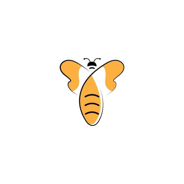 Bee logo template vector icon illustration design