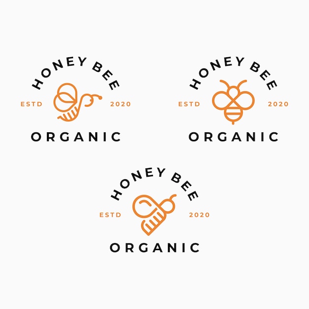 Vector bee logo template