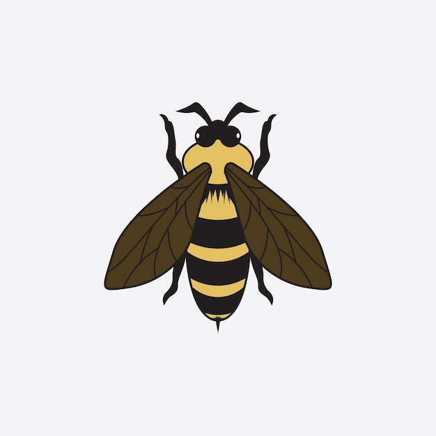 Bee logo vector illustratie ontwerp pictogram logo