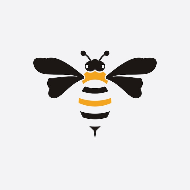Bee logo vector illustratie ontwerp pictogram logo
