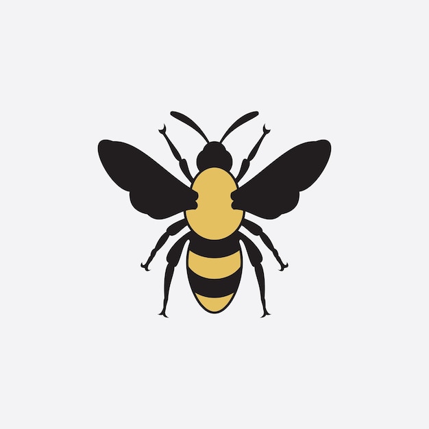 Bee logo vector illustration design icon logo