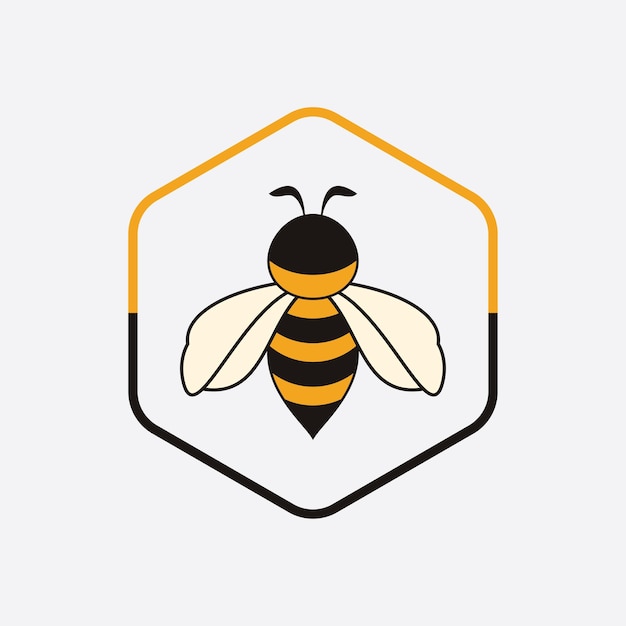 Bee logo vector illustration design icon logo