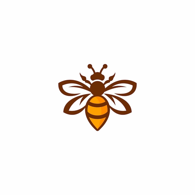 A bee logo with a bee on it