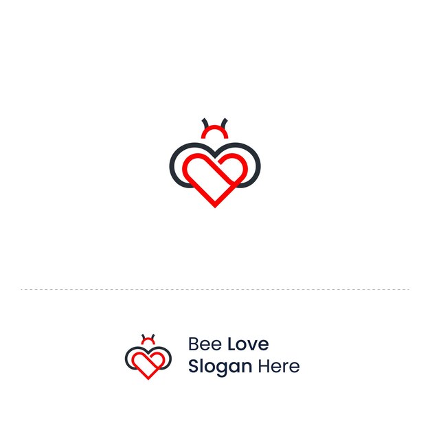 Bee Love-logo ontwerp