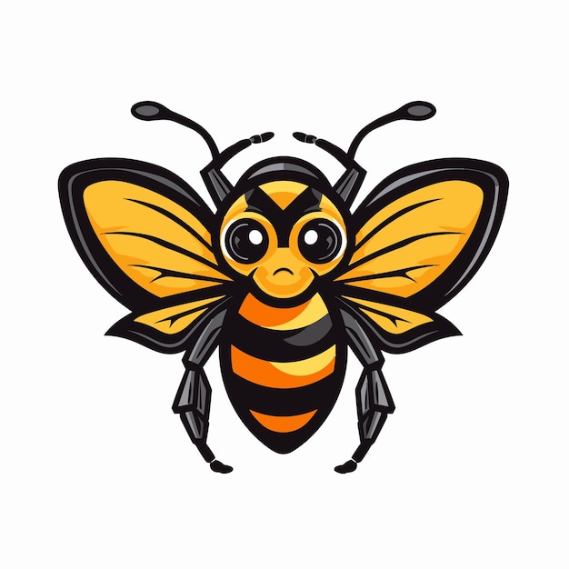 Bee Mascot logo design vector