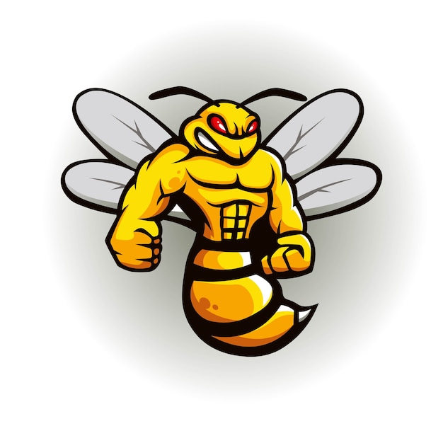 Bee mascot logo design