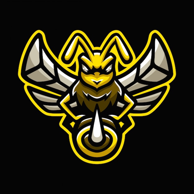 Bee mascot logo