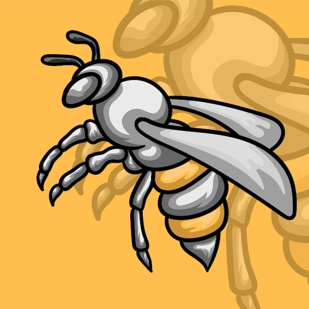 Bee mascotte logo afbeelding