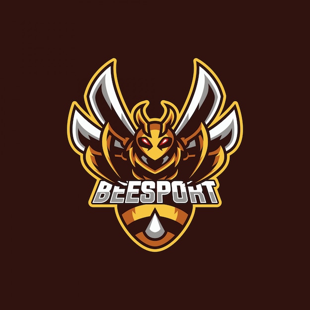 Vector bee mascotte logo