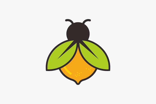 Vector bee nature logo