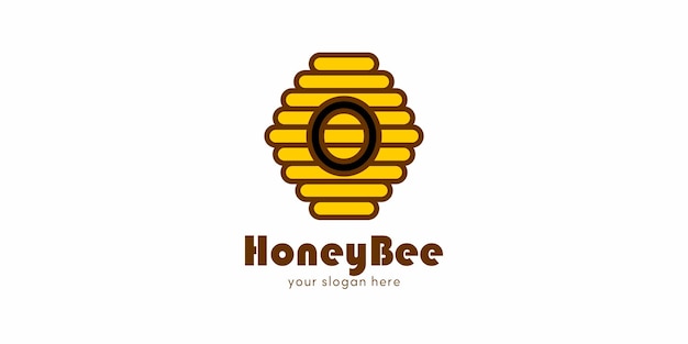 Дизайн логотипа Bee Nest с буквой O