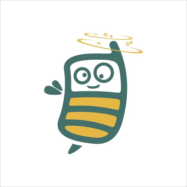 bee phone confuse logo design