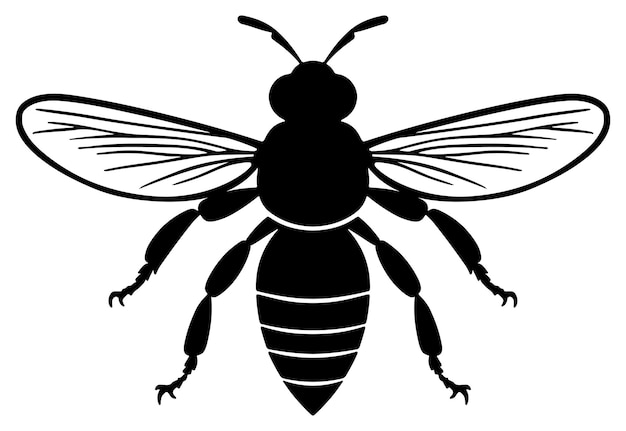 bee silhouette insect silhouette vector silhouette of bee