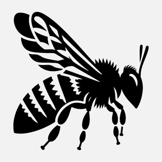 Vector bee silhouette vector