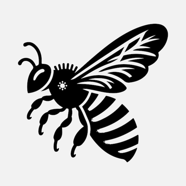 Bee silhouette vector