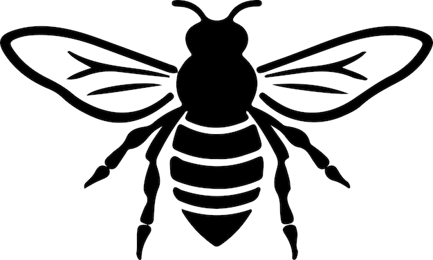 Vector bee silhouette