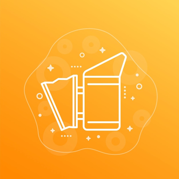 Bee smoker line vector icon