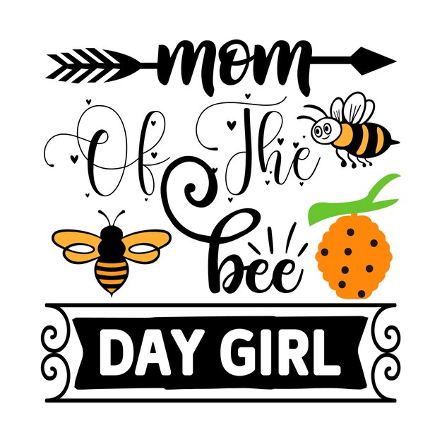 Bee SVG-ontwerp Bee citeert ontwerp