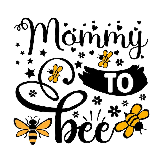 Bee SVG-ontwerp Bee citeert ontwerp