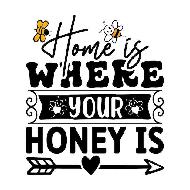 Bee SVG-ontwerp Bee citeert ontwerp