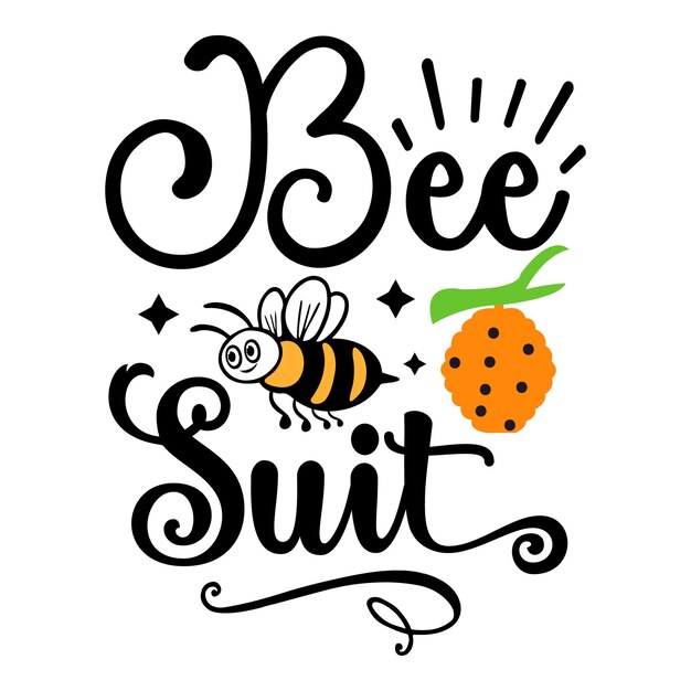 Bee SVG-ontwerp Bee citeert ontwerp