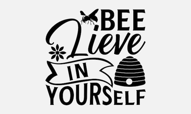 Bee svg typografie tshirt ontwerp