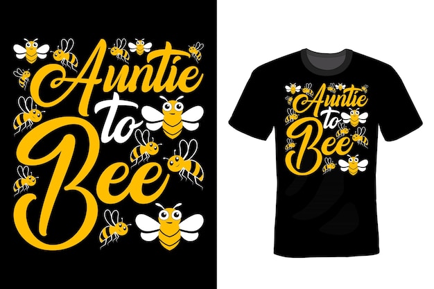 Bee T shirt design typography vintage