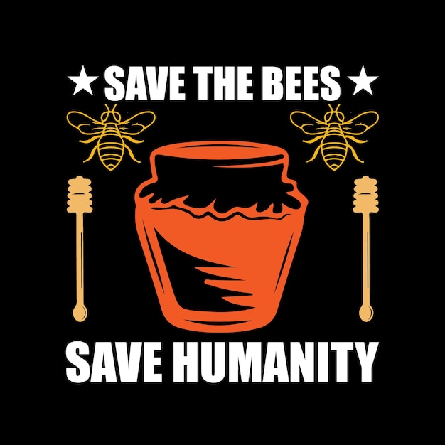 Vector bee t-shirt design