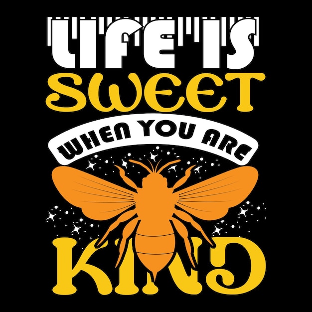 Vector bee t-shirt vector ontwerpsjabloon