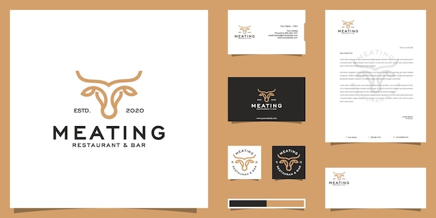 Beef bull logo and brand identity design