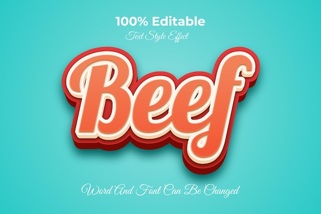 Beef editable text effect template