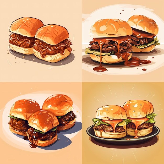 Vector beef_sliders_with_caramelized_onions