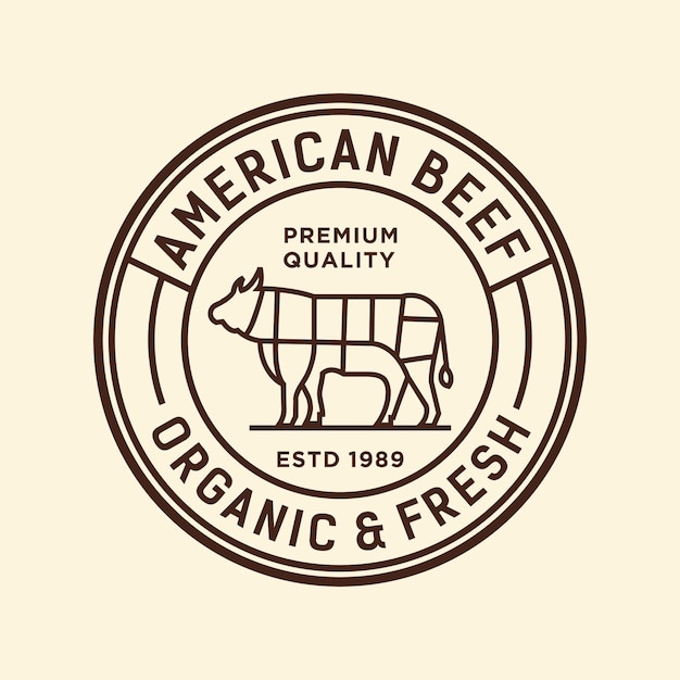 Beef vector logo illustration