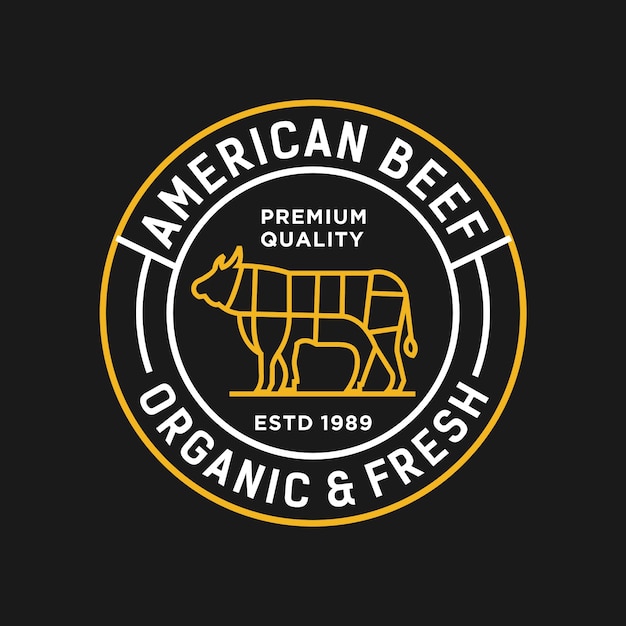 Beef vector logo illustration